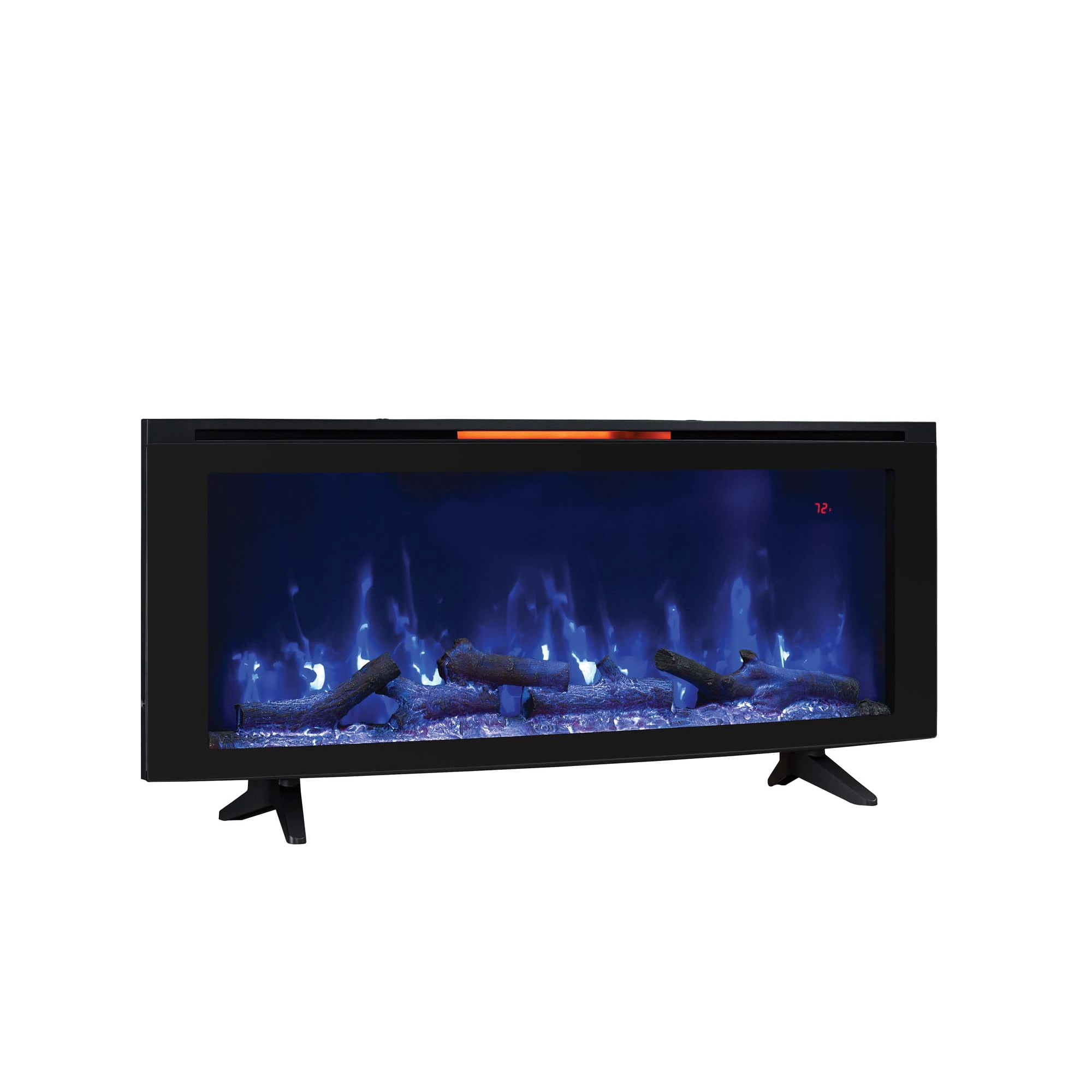ClassicFlame 48 Wall Mounted Infrared Quartz Electric Fireplace with  Display Stand, Black - Walmart.com