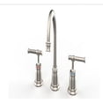 thumbnail image 1 of Classical 8 inch Bathroom Faucet, Bathroom faucets for Sink 3 Holes, Widespread Brushed Nickel Bathroom Faucet with Pop Up Drain and cUPC Lead-Free Hose (Brushed Nickel 2 Packs), 1 of 5