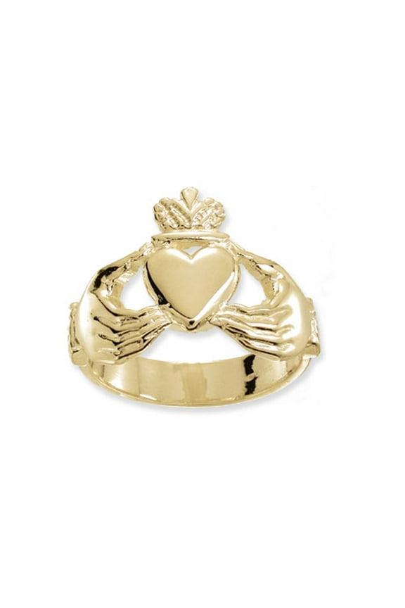 Classical 9k Gold Men Claddagh Ring