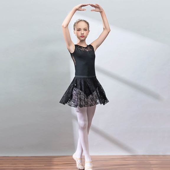 Classical Ballet Practice Tutu Dress For Girls Dance Recital Performance Elegant Leotard Skirt Outfit For Ballerina Training Size 3-4Y