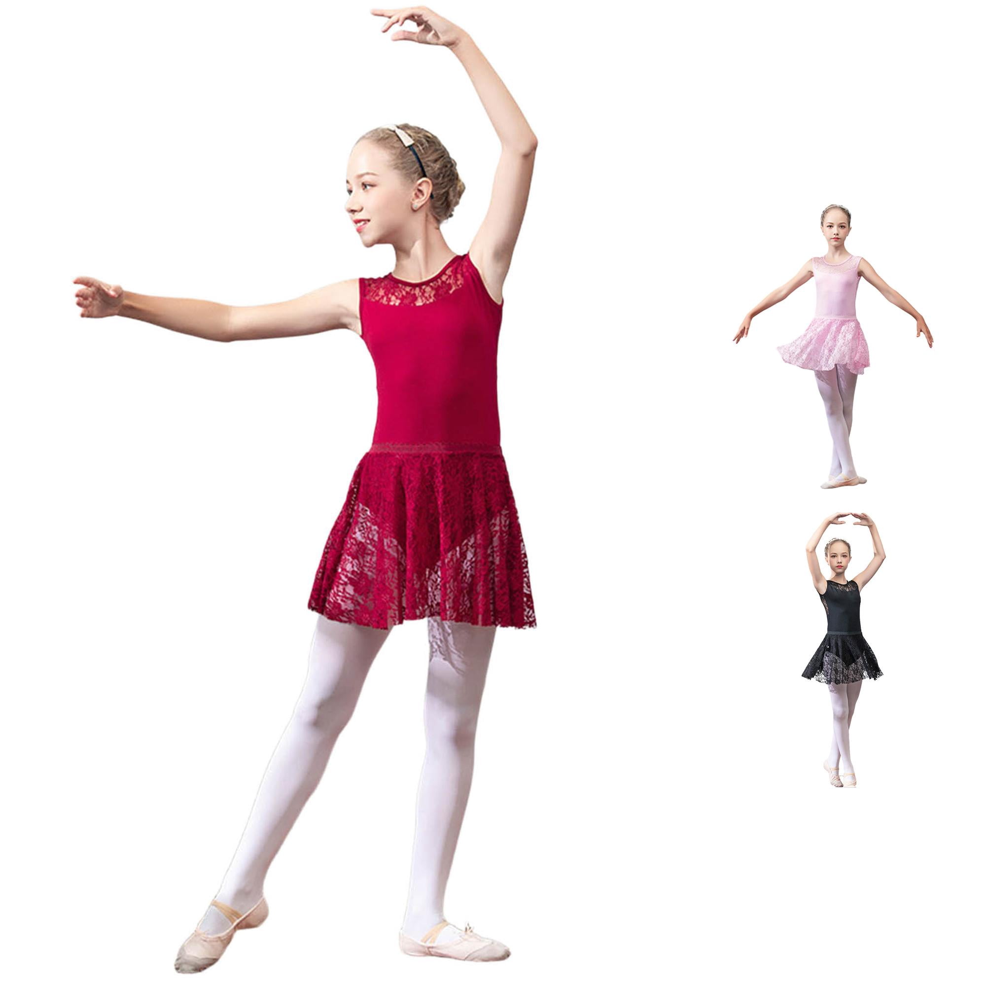 Classical Ballet Practice Tutu Dress for Girls Dance Recital Performance Elegant Leotard Skirt Outfit for Ballerina Training Toddler Long Dresses 5t Fall Dress for Baby Girl 6 Months Girls