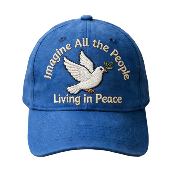 Classical Baseball Hat Travel Outdoor Sunhat For Adults Embroidered Peace Symbol Color Option Duckling Tongue Cap