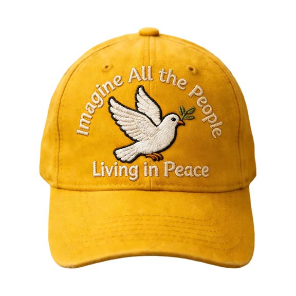Classical Baseball Hat Travel Outdoor Sunhat For Adults Embroidered Peace Symbol Color Option Duckling Tongue Cap