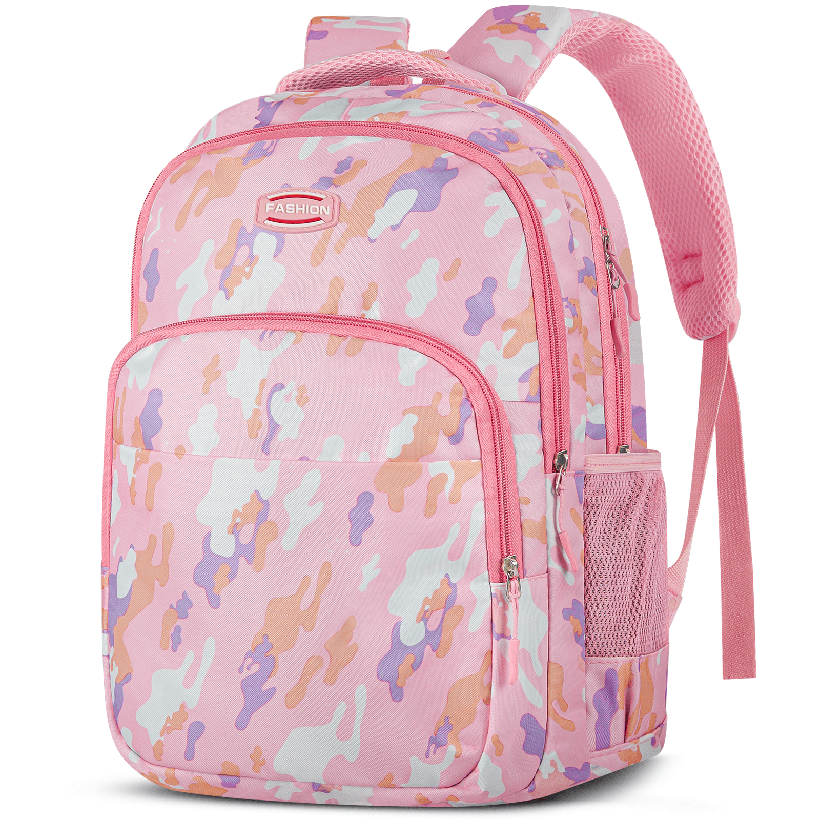 School Backpack Travel Bag for Men Women School Bag with Front Zip Pocket Waterproof Lightweight Primary Students Bookbags for Girls Boys School Bag Bookbags Adjustable Padded Mesh Straps 18 Inch Walm...