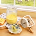 thumbnail image 1 of Classical Butter Churner, Glass Jar with Hand Injury Prevention Device & Sifting Lid, Hand Crank Jar Maker Creates Fresh Homemade Butter, DIY Kitchen Gift, 1 of 4