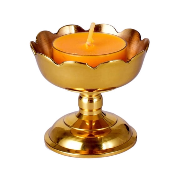 Classical Candle Holder Creative Flower Candlestick Table Decoration Zen Buddhist Temple Offering (Excluding Candles)
