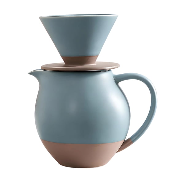Classical Ceramic Coffee Dripper With Spacious 830ml Pots Large Capacity Coffee Maker Brewer Set For Multiple Cups