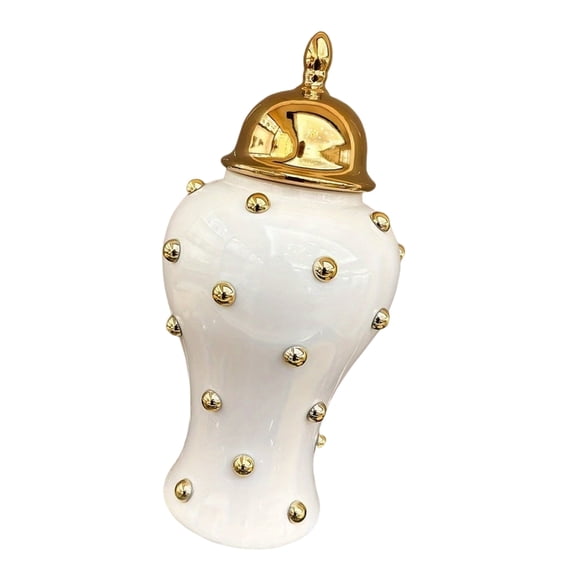 Classical Ceramics Temple Jar Flower Arrangements Porcelain Storage Vases for Home Decors Elegant Gingers Jar with Lid