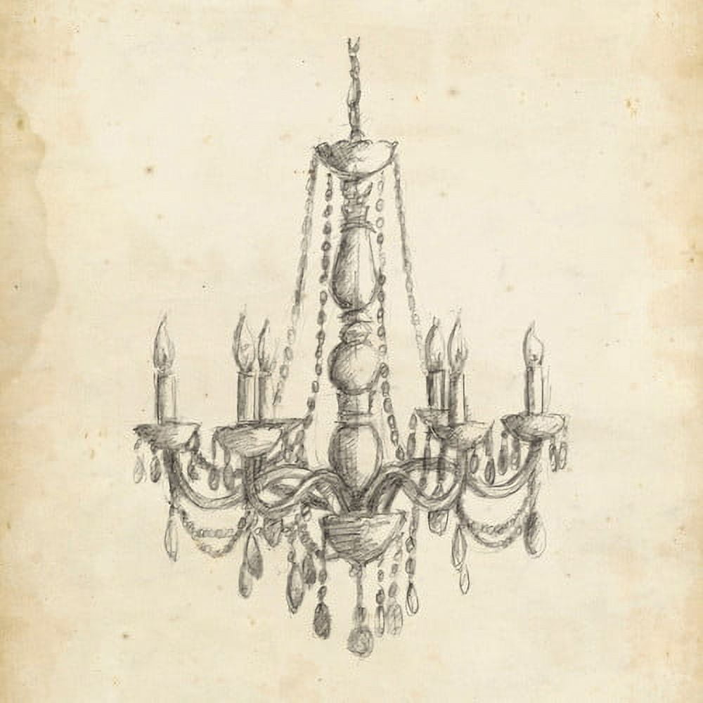 "Classical Chandelier II" Painting Print on Wrapped Canvas