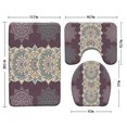 thumbnail image 1 of Classical Circular Pattern Printing Bath Mat Set European Anti-Slip Bathroom Rug Carpet Floor Mats Toilet Cover Bathroom Product, 1 of 5