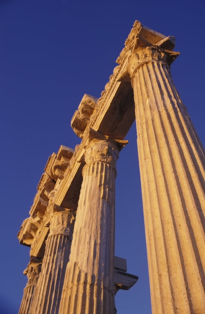 Classical Column Low Angle View Canvas Art - Charles French Design Pics (12 x 19)
