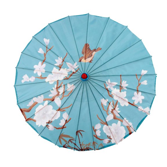 Classical Dance Parasol 32" Chinese Oiled Paper Umbrella for Village Scenery Style F