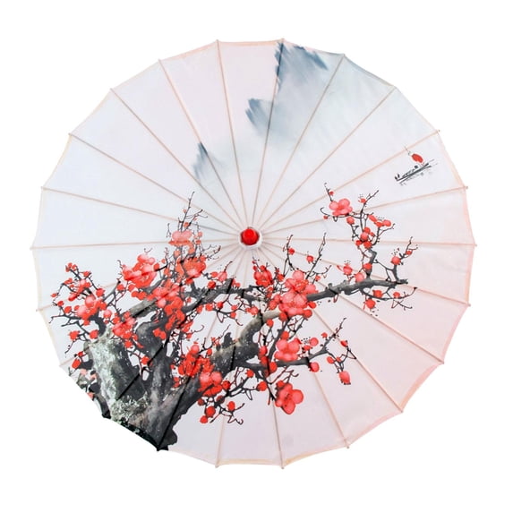 Classical Dance Parasol 32" Chinese Oiled Paper Umbrella for Village Scenery Style H