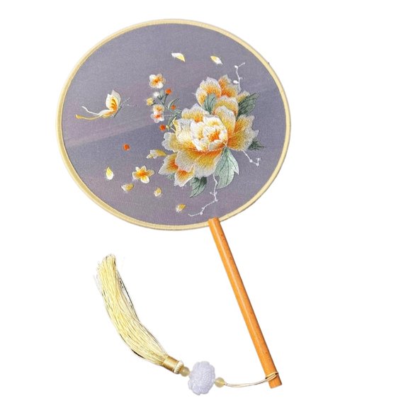 Classical Dance Su Embroidery Fan Double-sided Embroidery Retro Handheld Fan Home Decoration