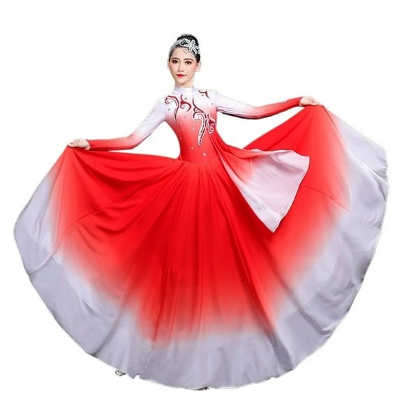 Classical Dancer Costume Big Swing Skirt Performance Dress