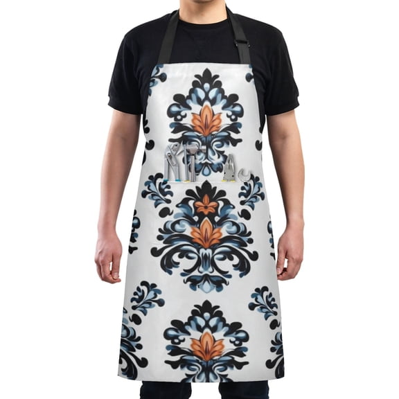 Classical Design Decoration Chef Kitchen Apron with Pockets for Women Waterproof Aprons for Cooking Baking