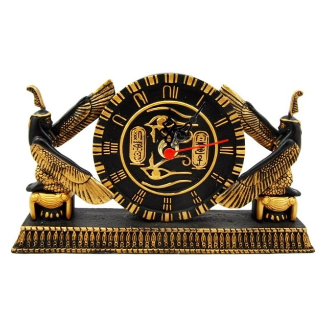 Classical Egypt Kneeling Goddess Maat Isis with Wedjat Table Clock ...