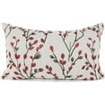 thumbnail image 1 of Classical Embroidery Jacquard Christmas Red Square Decorative Throw Pillow Case Cushion Cover,12x20 inch, 1 of 1