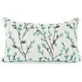 thumbnail image 1 of Classical Embroidery Jacquard Green Square Decorative Throw Pillow Case Cushion Cover,12x20 inch, 1 of 6