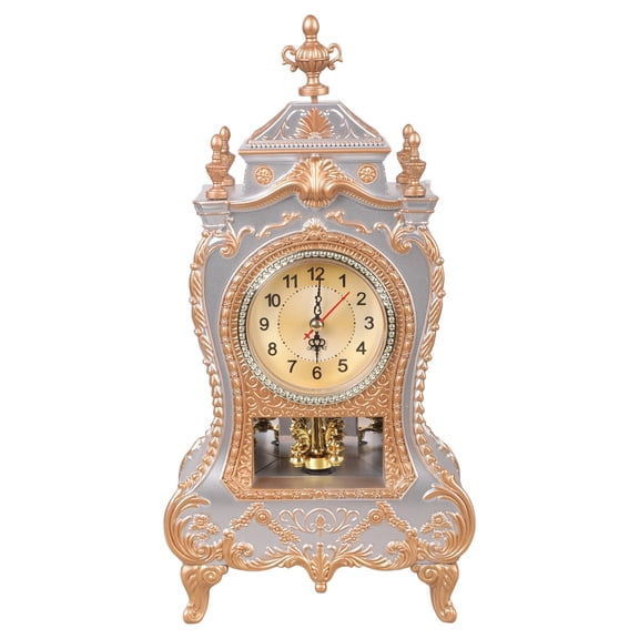 Classical European Antique Desk Clock With Automatic Musical Chimes Hourly For Home Study Room Mantels Decors