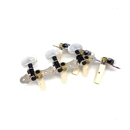 Classical Family Tuning Machines 3L x 3R with Chrome Baseplate & White Buttons