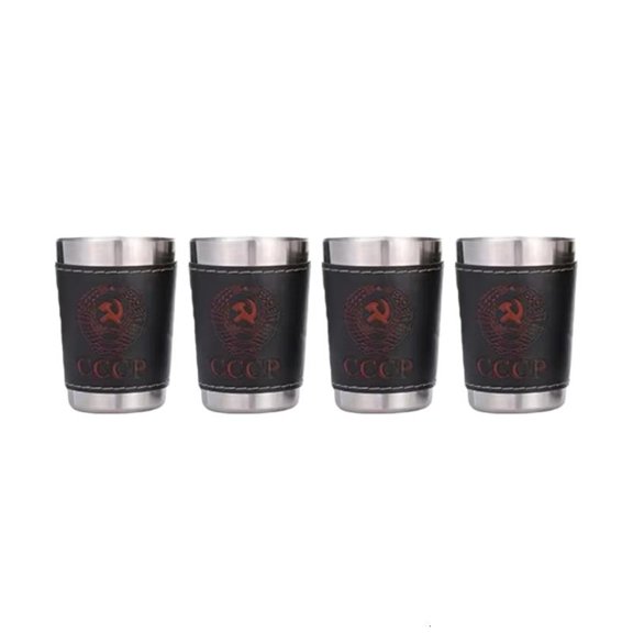 Classical Flat Base Vodka Shot Cups In 304 Nonrust Steel Modern Style Drinking Cup For Home Pubs And Social Event