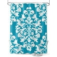 thumbnail image 1 of Classical Floral Shower Curtain Set ，Waterproof Fabric Shower Curtains Blue Retro Symmetrical Texture Shower Curtains for Bathroom,Bathroom Decor 54x"78", 1 of 6