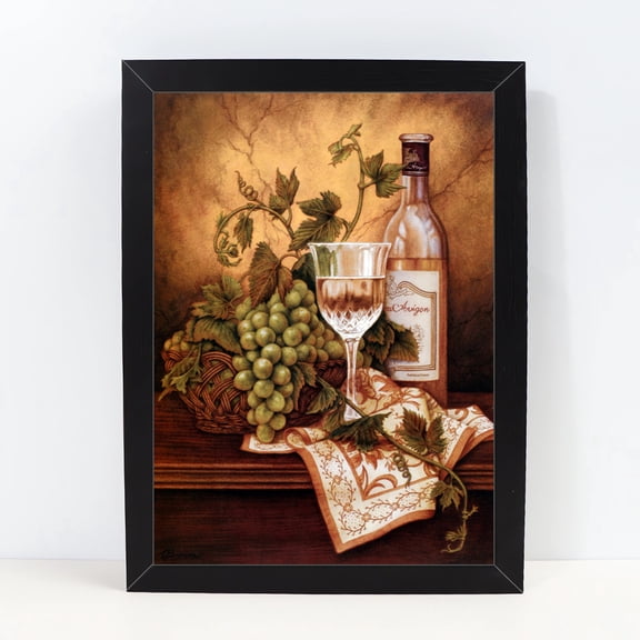Classical Grape wine Oil Painting Print Vintage Still Life Artwork Wall Decor Art Rustic Victorian Print,Antique Oil Painting for Living Room Bedroom Office 1Pack 1229,Multicolor,10X13 inches