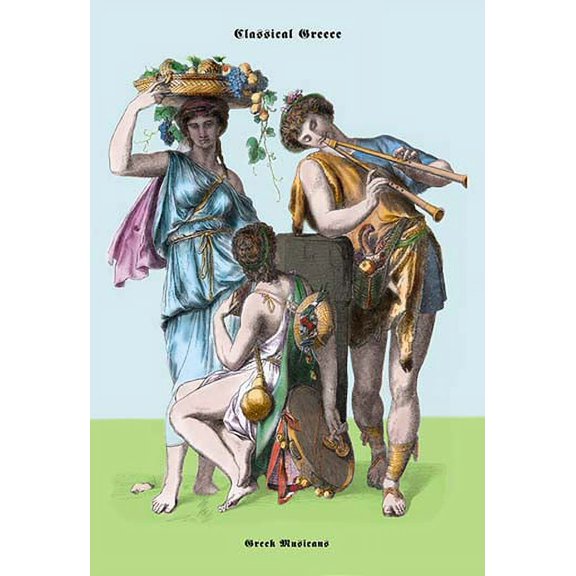 Classical Greek Musicians Fine art canvas print (20" x 30")