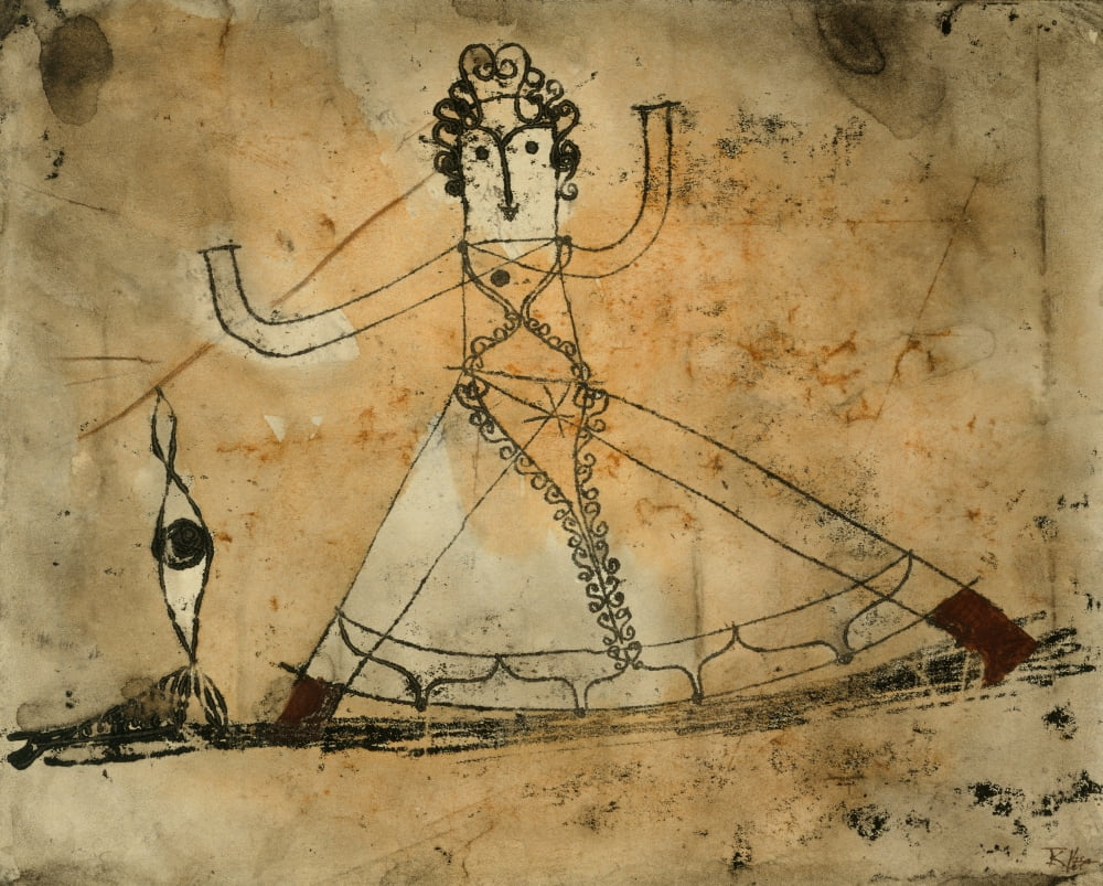 Classical Grotesque 1923 Canvas Art - Paul Klee (24 x 36)