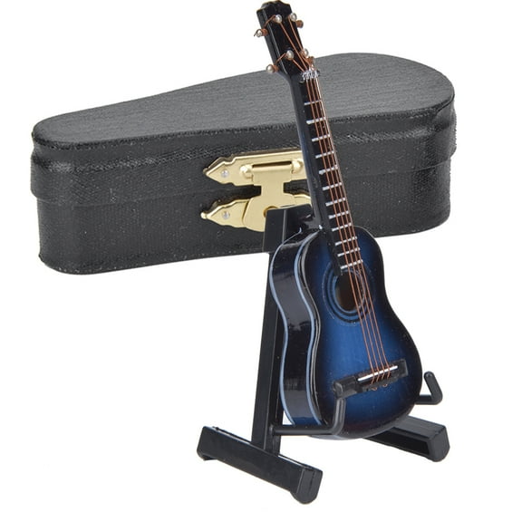 Classical Guitar Model, Miniature Musical Instruments Guitar Model Decor, For Music Room Desk Blue