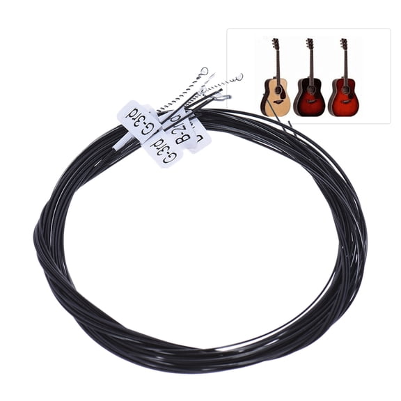 Classical Guitar Strings Instrument AC136BK-H Black Nylon Classical Guitar Strings 6pcs/set .0285-.044 Hard Tension with One Complimentary G-3rd String