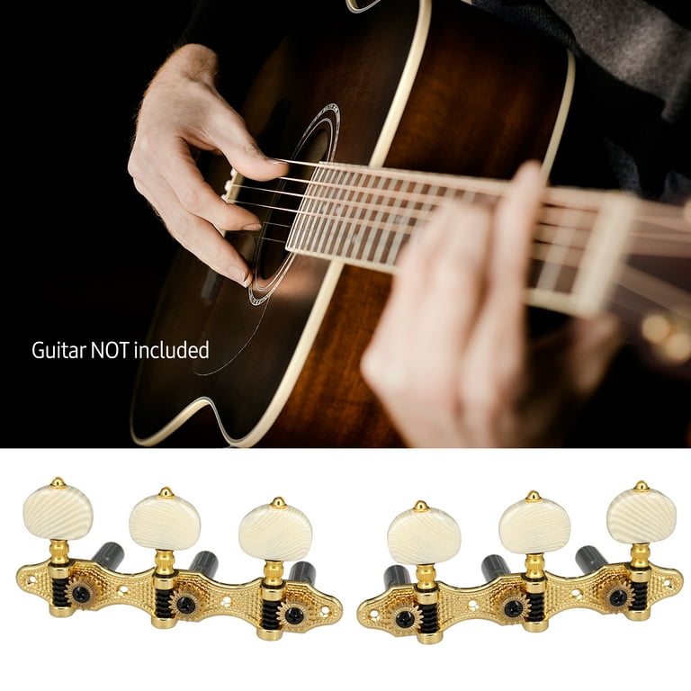 2 Planks Classical Guitar Tuning Peg Acoustic Guitar Tuners 1:18 Tuning 3  Left 3 Right Guitars Knobs Replacement