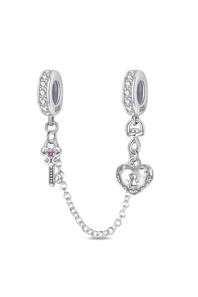 Classical Key Lock Charm, Compatible with Most Bracelet, Charm for Bracelet