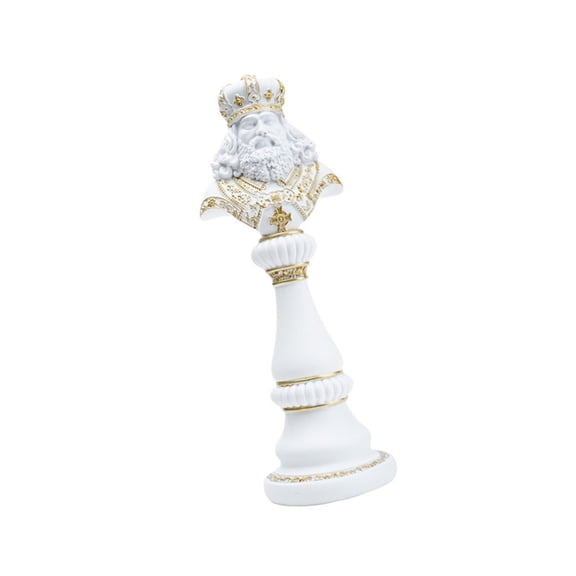 Classical King Horse Chess Statue Decorative Resin Sculpture in Black/White for Home Office and Study Decoration