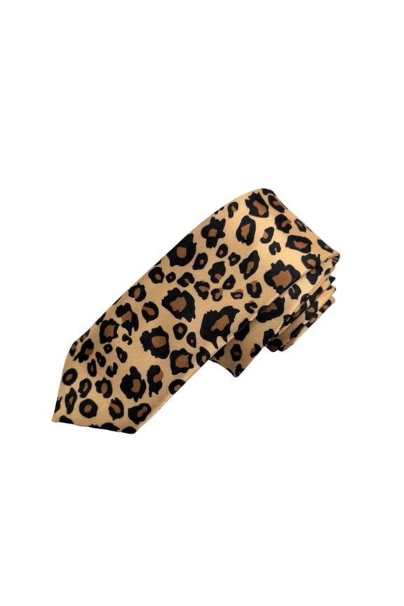Classical Leopard Pattern Men's Tie for Office and Casual Gatherings Neck Tie