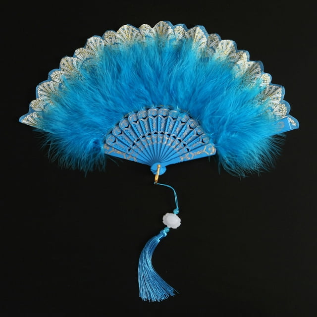 Classical Lolita Folding Fan Net Celebrity Retro Style Dance Show Photo