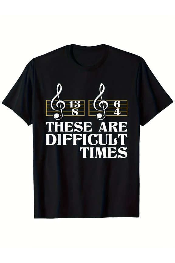 Classical Music Composer T-Shirt: Beethoven Mozart Bach 8-Bit Pixel Art Design with "These Are Difficult Times" Slogan, Black Streetwear Tee