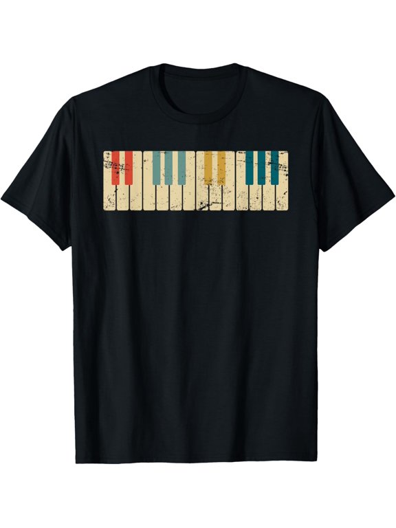 Classical Music Retro Piano T-Shirt mens t shirt,black,women,funny,misfits,men,journey