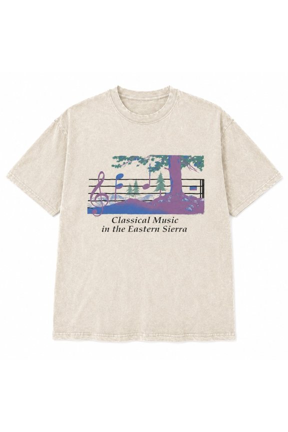 Classical Music in the Eastern Sierra Washed Graphic T-Shirt, Unisex Cotton Tee