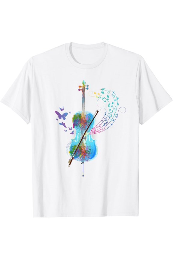 Classical Musical Instrument Colorful Cello T-Shirt
