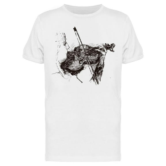 Classical Musician Plays Violin T-Shirt Men -Image by Shutterstock, Male XX-Large