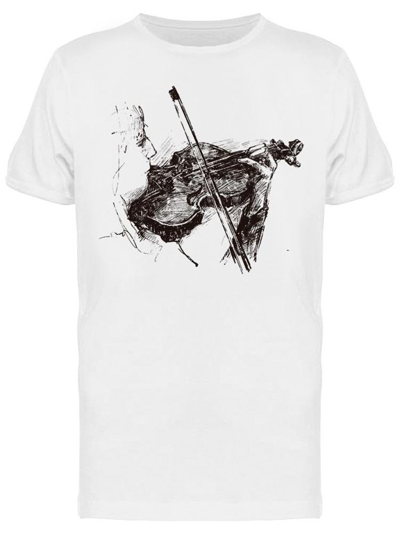 Classical Musician Plays Violin T-Shirt Men -Image by Shutterstock, Male XX-Large
