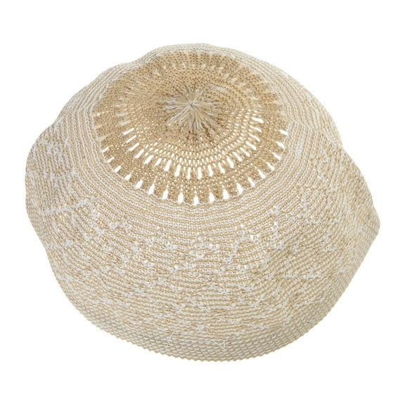 Classical Muslims Men's Prayer Hat Kippah Kufi Cap with Detailed Embroidery for Religious Ceremonies