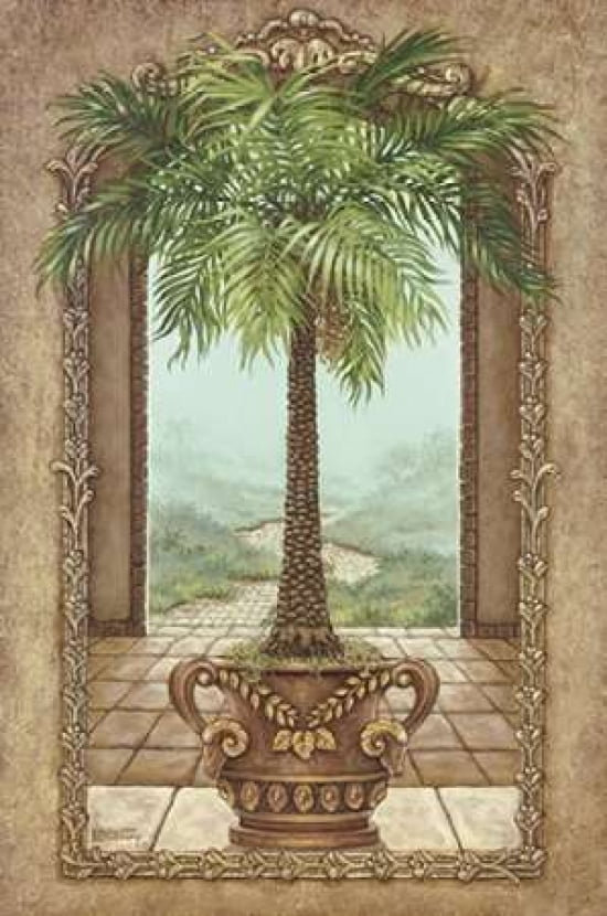 Classical Palm Tree Canvas Art - Janet Kruskamp (12 x 18)