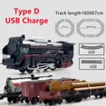 Model Freight Train Set Classical Railway Freight Train Toy Electric Christmas Train Track Set ...