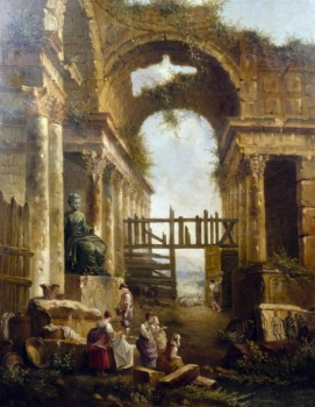 Classical Ruins 1733-1808 French Robert Hubert (1733-1808French) Canvas Art - Hubert Robert (24 x 36)