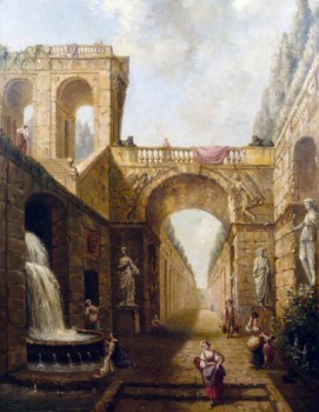 Classical Ruins 1733-1808 French Robert Hubert (1733-1808French) Canvas Art - Hubert Robert (24 x 36)