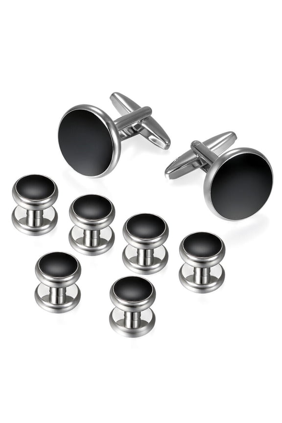Classical Shirt Tuxedo Cufflinks Wedding Buttons Cuff Links Studs Men Set of 8