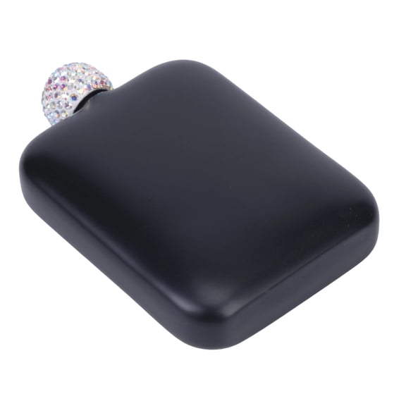 Classical Stainless Steel Square Drinking Flask With Leakproof Rhinestones Lid Small Liquor Bottle Hip Flask For Parties